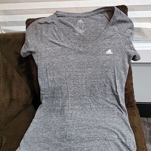 Women ADIDAS shirt size small color grey